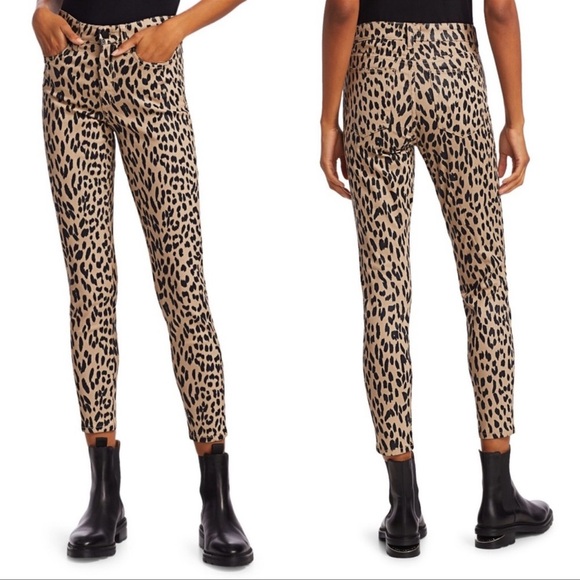 NWT Joes Jeans Charlie Skinny High Waist Denim Jean Tan Cheetah Print - Picture 1 of 6
